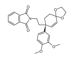 (R)-2-(2-(8-(3,4-dimethoxyphenyl)-1,4-dioxaspiro[4.5]dec-6-en-8-yl)ethyl)isoindoline-1,3-dione Structure