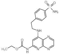 Carbamic acid,[8-[[2-[4-(aminosulfonyl)phenyl]ethyl]amino]pyrido[2,3-b]pyrazin-6-yl]-, ethylester (9CI)结构式