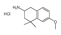 6-methoxy-4,4-dimethyl-2,3-dihydro-1H-naphthalen-2-amine,hydrochloride Structure