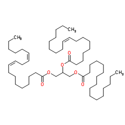 1-棕榈酰-2-油酰-3-亚油酰- rac -甘油结构式