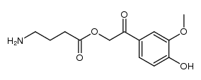 2-(4-hydroxy-3-methoxyphenyl)-2-oxoethyl 4-aminobutanoate Structure