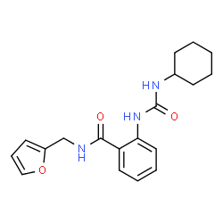 2-{[(cyclohexylamino)carbonyl]amino}-N-(2-furylmethyl)benzamide结构式