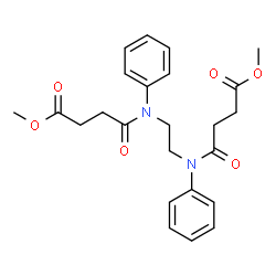 dimethyl 4,4'-[ethane-1,2-diylbis(phenylimino)]bis(4-oxobutanoate) structure