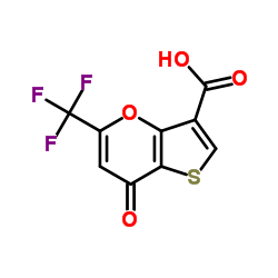 7-Oxo-5-trifluoromethyl-7-H-thieno-3,2-pyran-3-carboxylic acid Structure