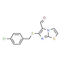 6-[(4-Chlorobenzyl)sulfanyl]imidazo[2,1-b][1,3]thiazole-5-carbaldehyde结构式