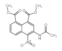 dimethyl 3-acetamido-4-nitro-naphthalene-1,8-dicarboxylate Structure