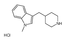 1-methyl-3-(piperidin-1-ium-4-ylmethyl)indole,chloride结构式