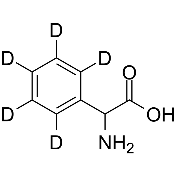 D,L-2-苯基甘氨酸-d5结构式