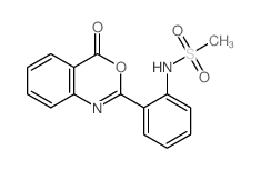 Methanesulfonamide,N-[2-(4-oxo-4H-3,1-benzoxazin-2-yl)phenyl]- Structure