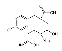 (2S)-2-[[(2S)-2,5-diamino-5-oxopentanoyl]amino]-3-(4-hydroxyphenyl)propanoic acid Structure