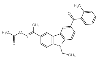 1-[9-乙基-6-(2-甲基苯甲酰基)-9H-咔唑-3-基]乙星空app 1-(O-乙酰肟)结构式
