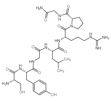 丝氨酰-酪氨酰-甘氨酰-亮氨酰-精氨酰-脯氨酰-甘氨酰胺结构式