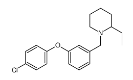 1-[[3-(4-chlorophenoxy)phenyl]methyl]-2-ethylpiperidine Structure