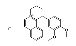 1-[(3,4-dimethoxyphenyl)methyl]-2-propylisoquinolin-2-ium,iodide Structure