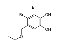 3,4-dibromo-5-(ethoxymethyl)benzene-1,2-diol结构式