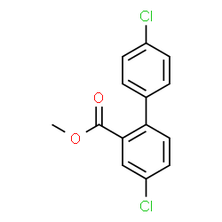 4,4'-Dichloro(1,1'-biphenyl)-2-carboxylic acid methyl ester结构式