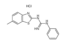 N-(6-methyl-benzothiazol-2-yl)-N'-phenyl-guanidine, monohydrochloride Structure