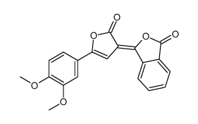 (3E)-3-[5-(3,4-dimethoxyphenyl)-2-oxofuran-3-ylidene]-2-benzofuran-1-one结构式