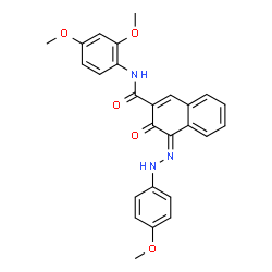 N-(2,4-dimethoxyphenyl)-3-hydroxy-4-[(4-methoxyphenyl)azo]naphthalene-2-carboxamide结构式