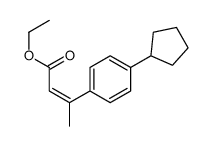 ethyl 3-(4-cyclopentylphenyl)but-2-enoate Structure