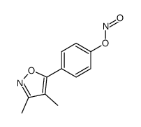 [4-(3,4-dimethyl-1,2-oxazol-5-yl)phenyl] nitrite结构式