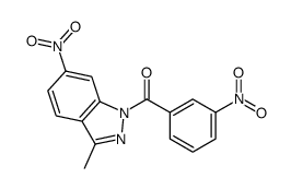 (3-methyl-6-nitroindazol-1-yl)-(3-nitrophenyl)methanone Structure