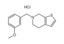 6-(3-Methoxy-benzyl)-4,5,6,7-tetrahydro-thieno[2,3-c]pyridine; hydrochloride结构式