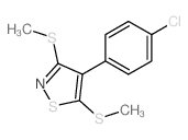 Isothiazole,4-(4-chlorophenyl)-3,5-bis(methylthio)-结构式