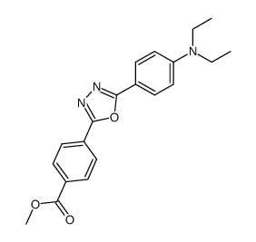 4-[5-(4-diethylamino-phenyl)-[1,3,4]oxadiazol-2-yl]-benzoic acid methyl ester Structure