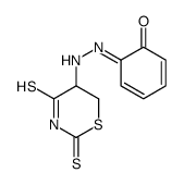 6-[[2,4-bis(sulfanylidene)-1,3-thiazinan-5-yl]hydrazinylidene]cyclohexa-2,4-dien-1-one结构式