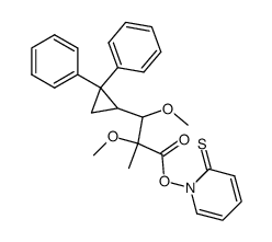 (1H)-2-thioxo-1-pyridyl 3-(2,2-diphenylcyclopropyl)-2,3-dimethoxy-2-methylpropionate结构式