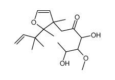 1-[2,3-Dimethyl-2-(2-methylbut-3-en-2-yl)-3-furyl]-3,5-dihydroxy-4-methoxy-hexan-2-one picture