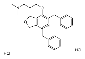 3-[(4,6-dibenzyl-1,3-dihydrofuro[3,4-c]pyridin-7-yl)oxy]-N,N-dimethylpropan-1-amine,dihydrochloride Structure