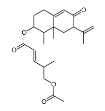 5-Acetoxy-4-methyl-2-pentenoic acid 1,2,3,4,6,7,8,8a-octahydro-1,8a-dimethyl-7-(1-methylvinyl)-6-oxonaphthalen-2-yl ester结构式