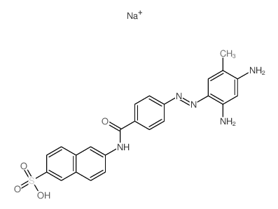 2-Naphthalenesulfonicacid, 6-[[4-[2-(2,4-diamino-5-methylphenyl)diazenyl]benzoyl]amino]-, sodiumsalt (1:1) Structure