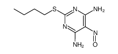 2-butylsulfanyl-5-nitroso-pyrimidine-4,6-diamine Structure