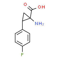 Cyclopropanecarboxylic acid, 1-amino-2-(4-fluorophenyl)-, cis- (9CI) Structure