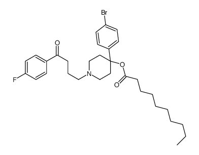 [4-(4-bromophenyl)-1-[4-(4-fluorophenyl)-4-oxobutyl]piperidin-4-yl] decanoate Structure