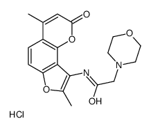 N-(4,8-dimethyl-2-oxofuro[2,3-h]chromen-9-yl)-2-morpholin-4-ylacetamide,hydrochloride Structure