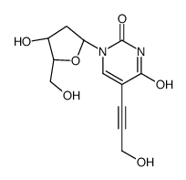 1-[(2R,4S,5R)-4-hydroxy-5-(hydroxymethyl)oxolan-2-yl]-5-(3-hydroxyprop-1-ynyl)pyrimidine-2,4-dione Structure