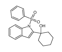 N-(Benzenesulfonyl)-2-(1-hydroxycyclohexyl)indole Structure