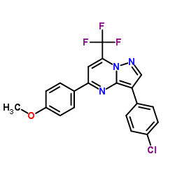 3-(4-Chlorophenyl)-5-(4-methoxyphenyl)-7-(trifluoromethyl)pyrazolo[1,5-a]pyrimidine Structure