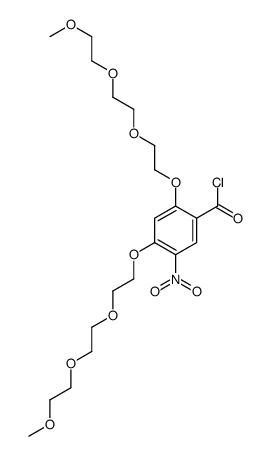 2,4-bis[2-[2-(2-methoxyethoxy)ethoxy]ethoxy]-5-nitrobenzoyl chloride Structure