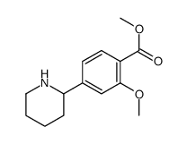 methyl 2-methoxy-4-piperidin-2-ylbenzoate结构式