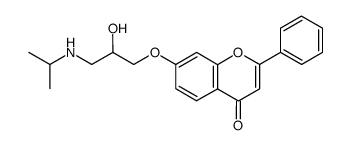 7-(2-Hydroxy-3-isopropylamino-propoxy)-2-phenyl-chromen-4-one结构式