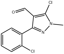 5-chloro-3-(2-chlorophenyl)-1-methyl-1h-pyrazole-4-carboxaldehyde结构式