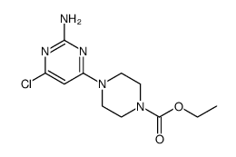 1-Piperazinecarboxylic acid, 4-(2-amino-6-chloro-4-pyrimidinyl)-, ethyl ester Structure