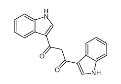 1,3-di(1H-indol-3-yl)propane-1,3-dione结构式