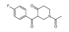 1-acetyl-3-(4-fluorobenzoyl)piperidin-4-one结构式