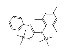 trimethylsilyl mesityl-N-phenyl(trimethylsilyl)phosphanecarbimidate结构式